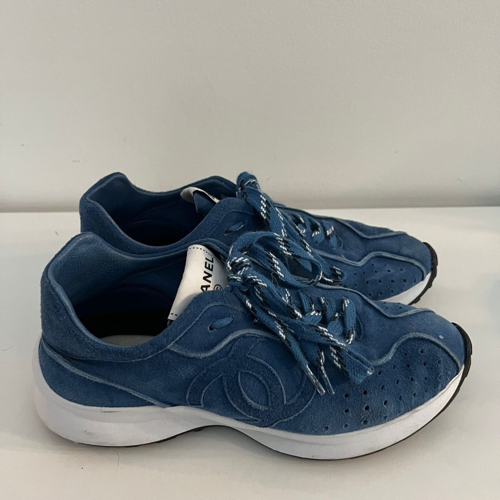 Chanel SS21 Blue Sneakers size 36.5